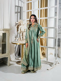 Farooq Hameed Studio Pariza Lux Festive'25 Pure Glass Silk Embroidered Stitched 3-Piece Suit-Mahrosh