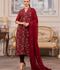 Hemstitch Chiffon Embroidered Stitched 3-Piece Suit-Melina
