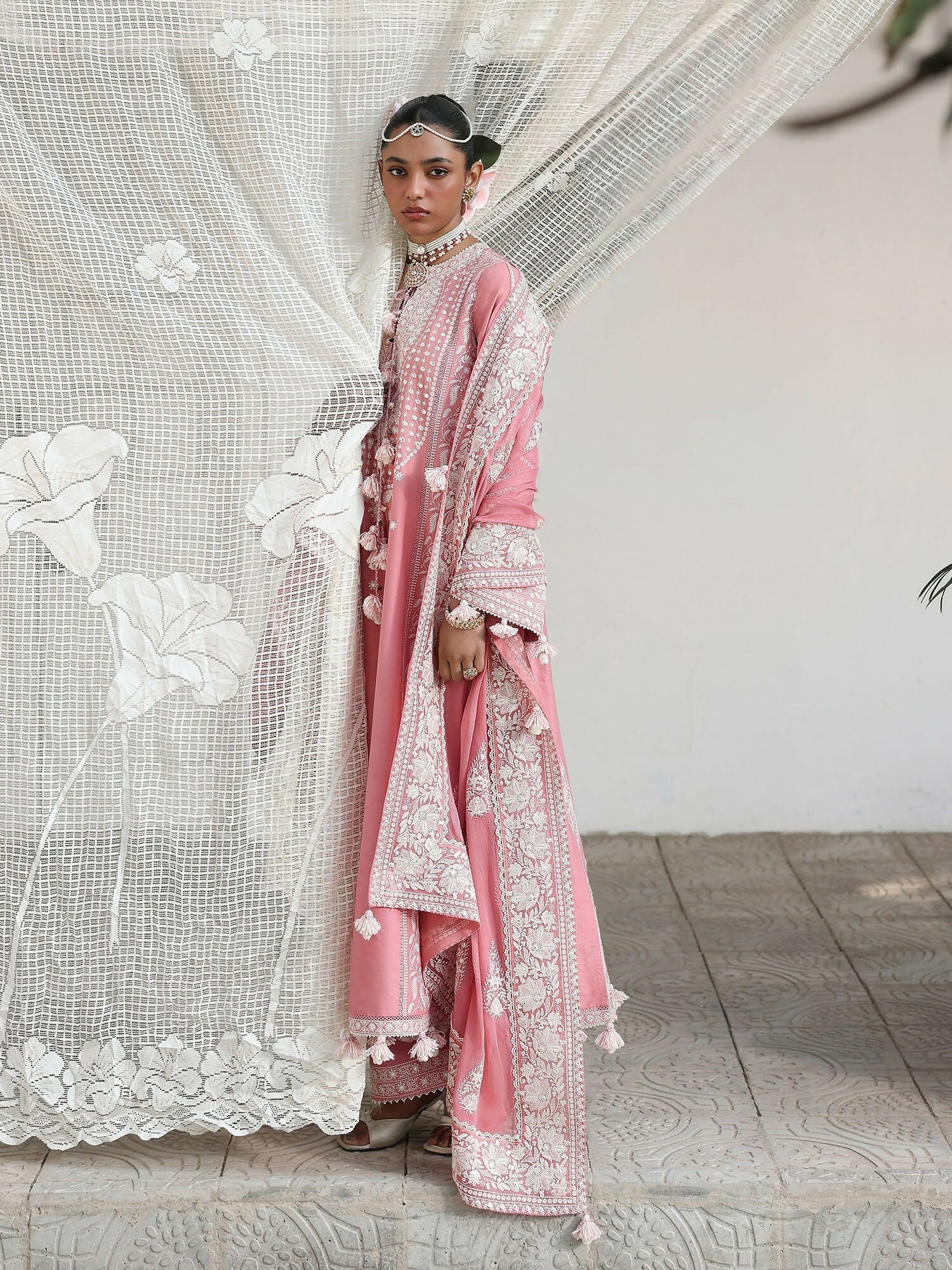 Hussain Rehar Luxury Lawn'26 Eid Edit Embroidered Unstitched 3-Piece Suit-Sorti