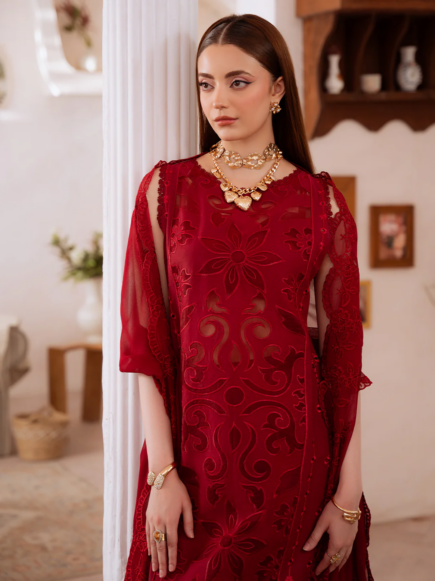 Mahnur Shanaya Lawn Embroidered Stitched 3-Piece Suit-SN-05