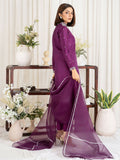 Allure By IH Luxury Pret Raw Silk Embellished Stitched 3-Piece Suit-Shanaya