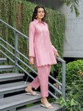 Panache Apparel Solid Story Cotton Lawn Embroidered Stitched Suit-Mysa