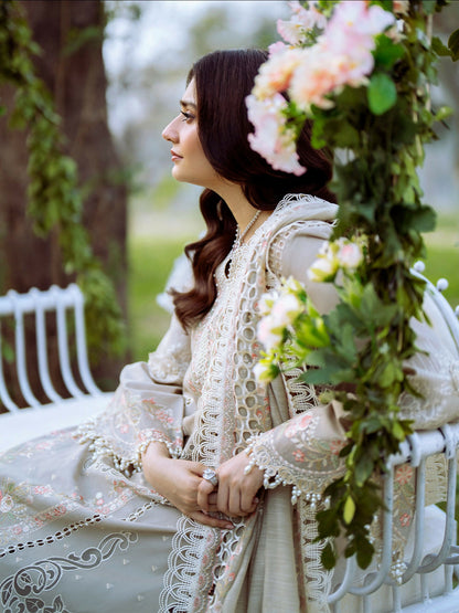Binilyas Freesia Lawn Embroidered Stitched 3-Piece Suit-104-B