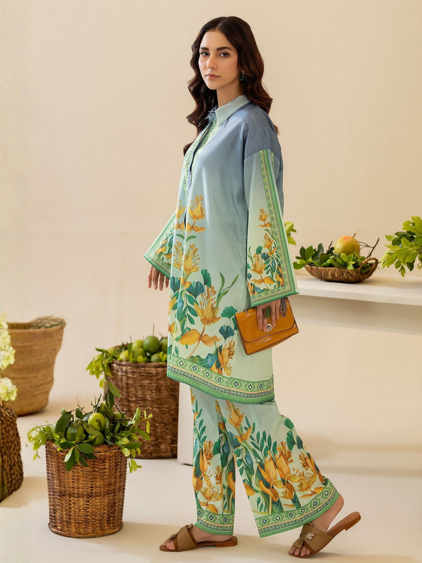 Panache Apparel Crepe De Luxe Crepe Printed Co-Ord Set-Xyra