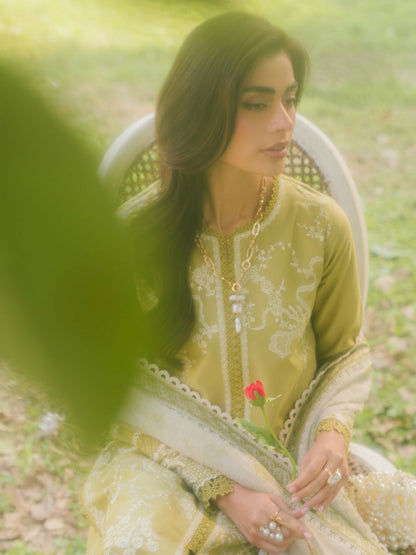 Binilyas Lawn Embroidered Unstitched 3-Piece Suit-231-A