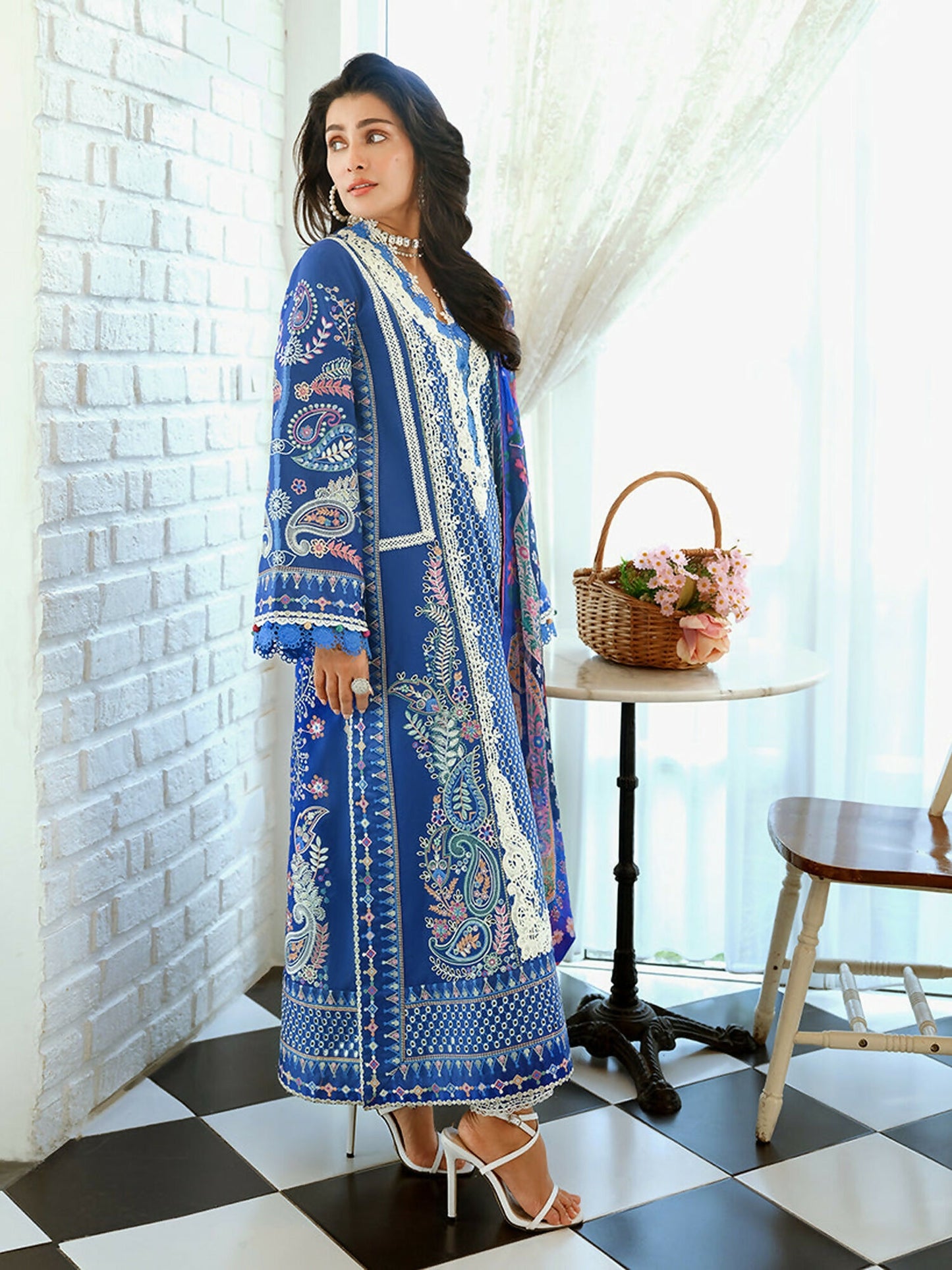 Mushq A Moi Luxury Lawn Embroidered Unstitched 3-Piece Suit-Moonlit Dreams