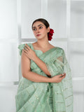 Imran Aftab Lux Winter Wedding Organza Embroidered Unstitched Saree-IASC-30