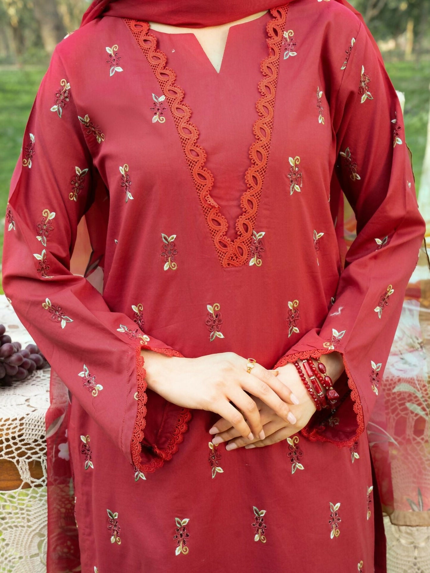 Panache Apparel Serenity Cotton Lawn Embroidered Stitched Suit-Reverie