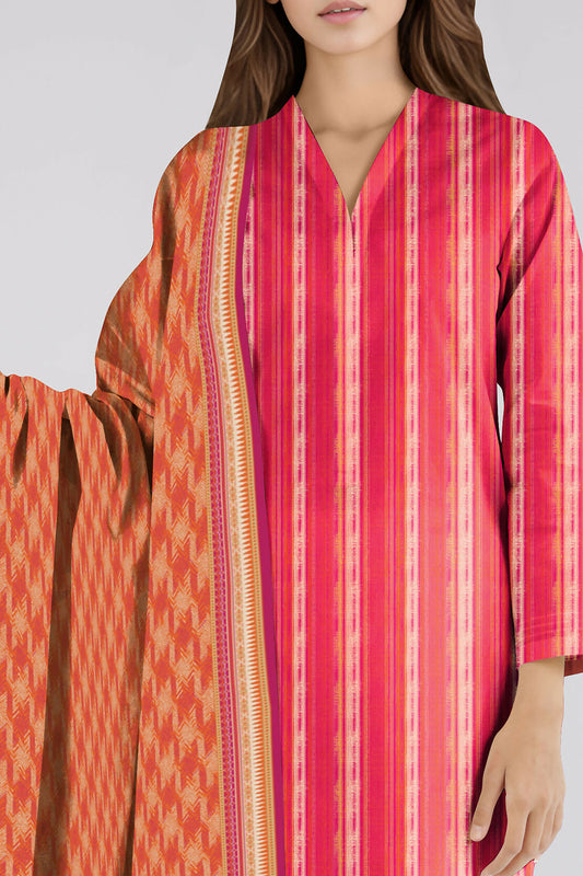Saya Khaddar Viscose Printed Unstitched 3-Piece Suit-U04-24356-62C
