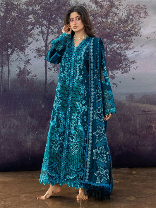 Mahnur Sirene Luxury Lawn'26 Embroidered Unstitched 3-Piece Suit-S-04
