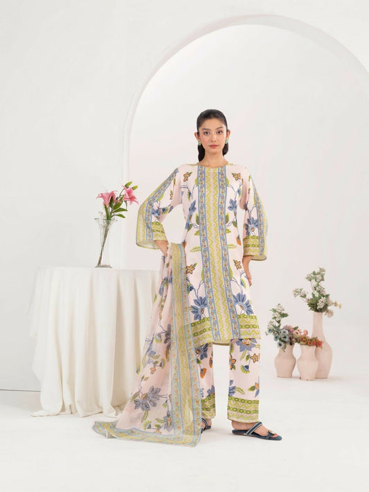 Stylish Collection Serene Summer Poly Lawn Printed Stitched 3-Piece Suit-Rukhsar.