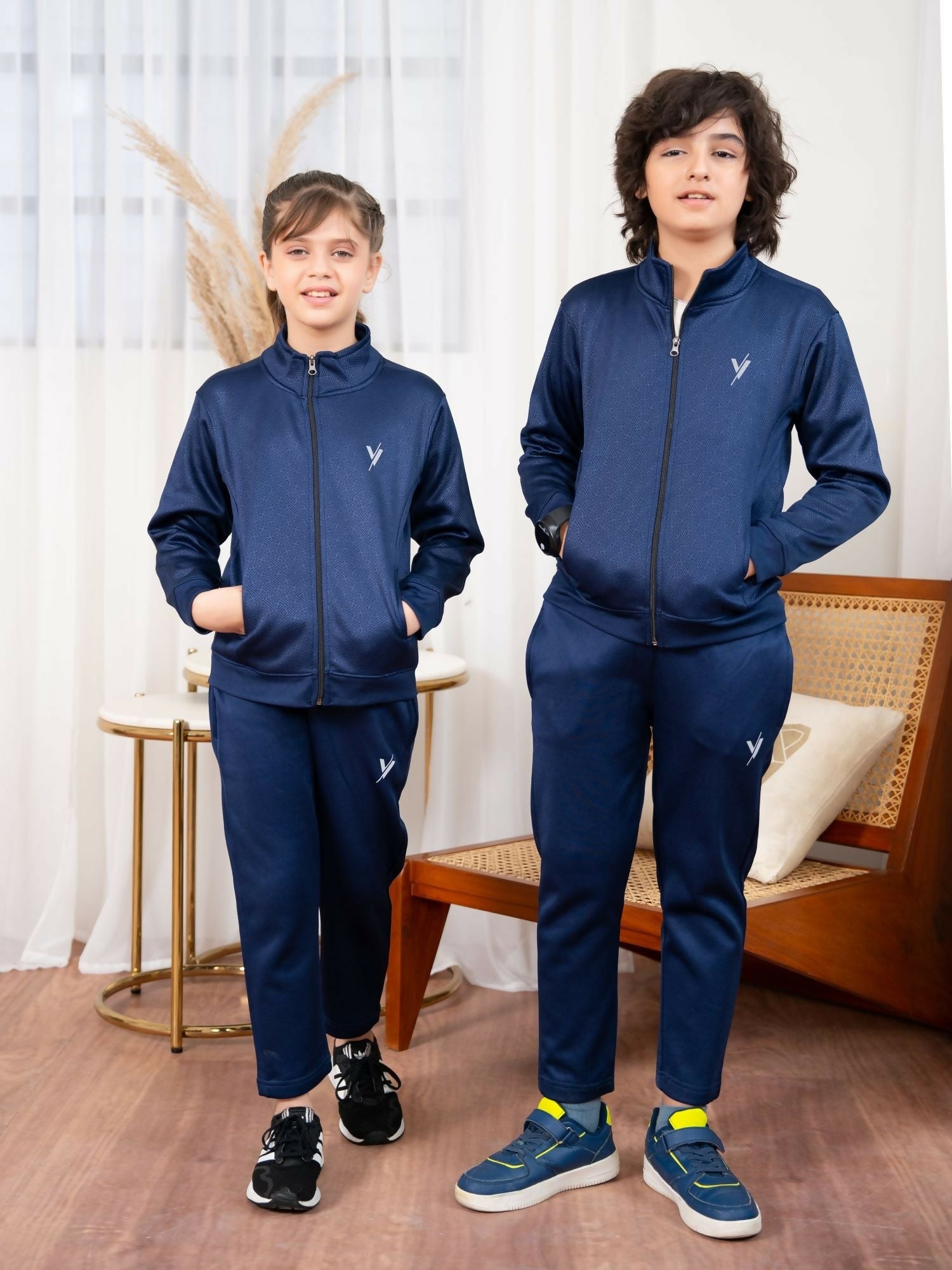 Blue Velvour Winter Tracksuit-#VWT32-A