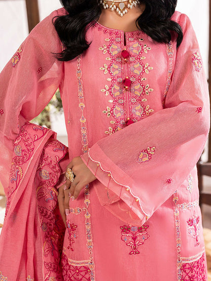 Shurooq L’amore Khaddi Net Embroidered Stitched 3-Piece Suit-Yodelle