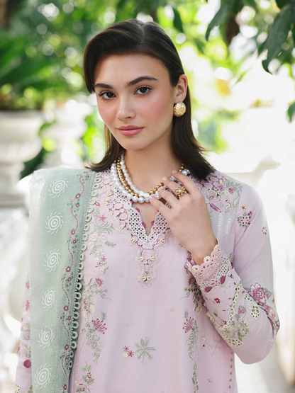 Qalamkar Qline Lawn Drop-1 Embroidered Unstitched 3-Piece Suit-RP-11-Inaya