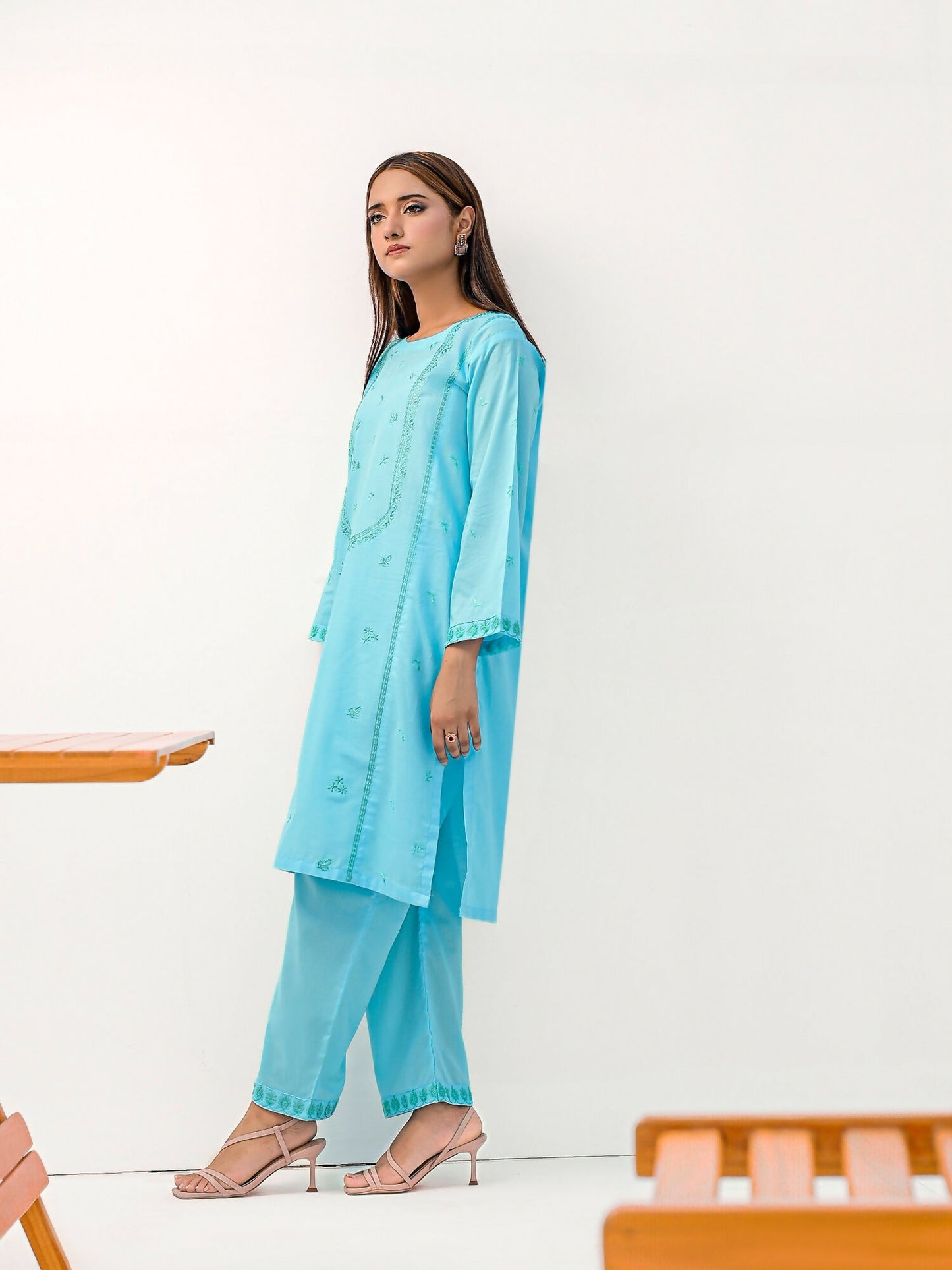 MAK Fashion Lawn Embroidered Stitched 2-Piece Suit-Noir
