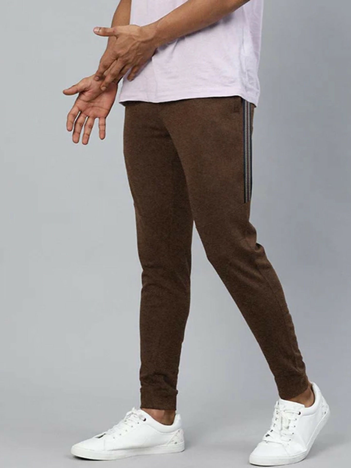 Funky's Plain Temper Terry Tape Fashion Prime Trousers-12747