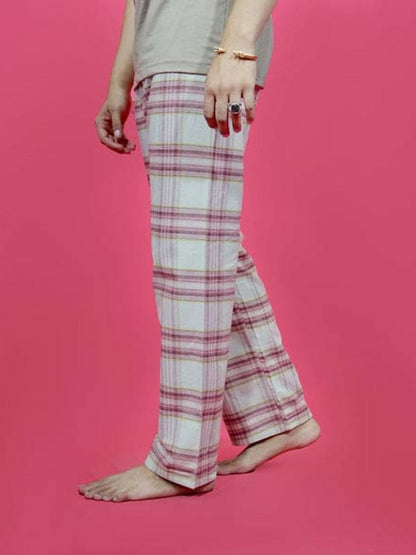 Funky's Printed Checked Loungewear Trouser-14625