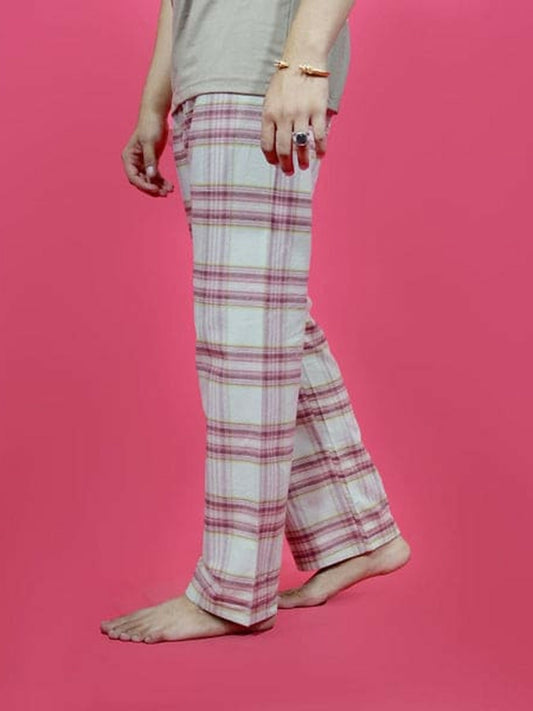 Funky's Printed Checked Loungewear Trouser-14625