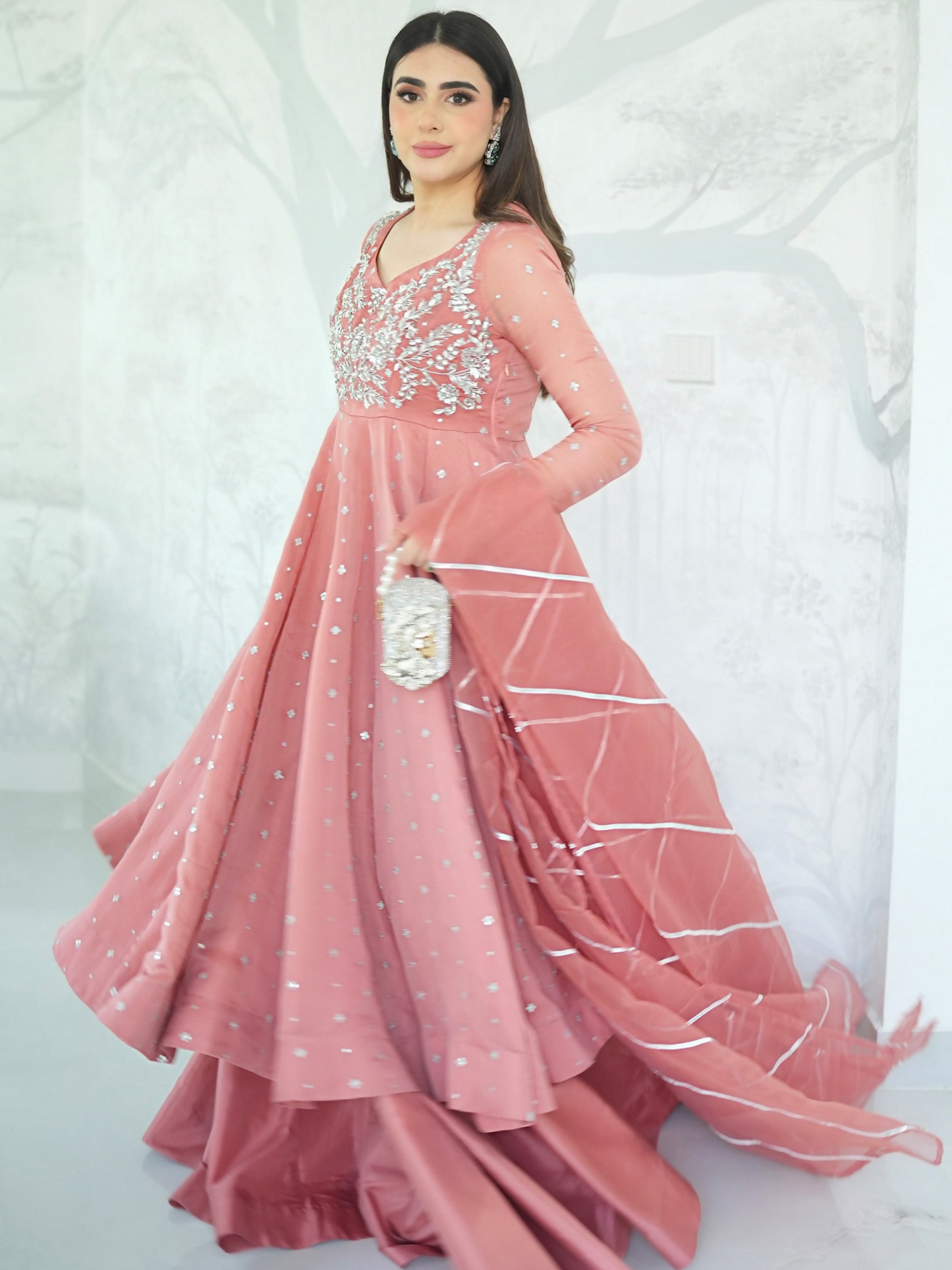 Allure By IH Luxe Formals Chiffon Embroidered Lehenga-Joel