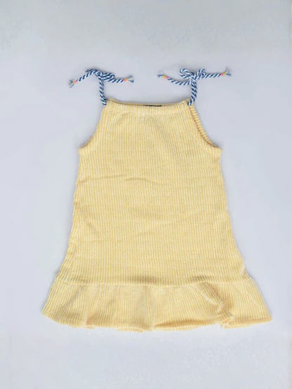 Yellow Funky' s Single Cord Knit Trendy Top-13851