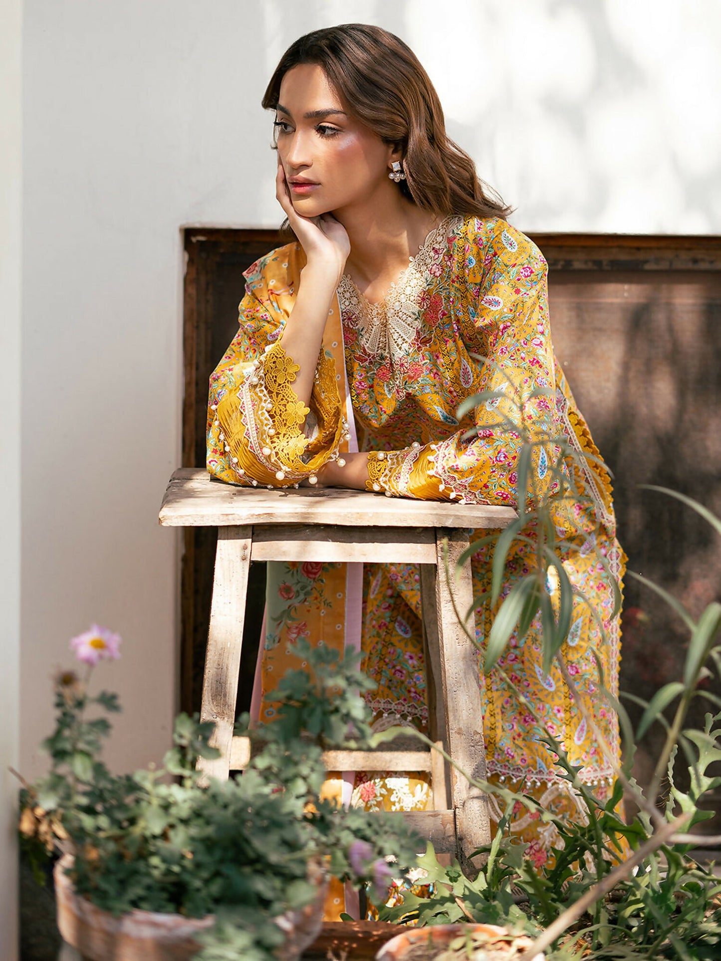 Binilyas Hazel Printed Embroidered Lawn Unstitched 3-Piece Suit-2072 - B