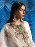 Hussain Rehar Candy Soap Raw Silk Embellished Stitched 3-Piece Suit-Porcelain