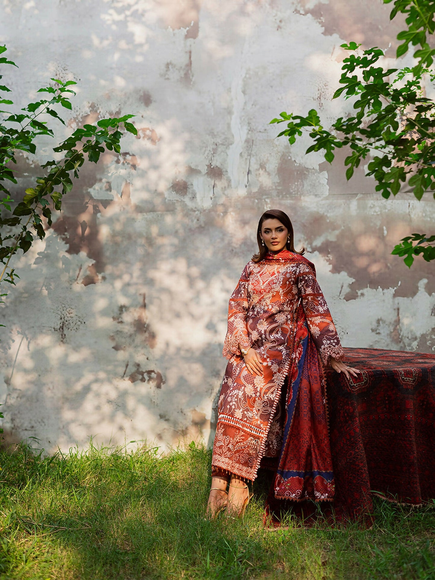 Parishay Rang e Sarma Khaddar Embroidered Unstitched 3-Piece Suit-SAR-02