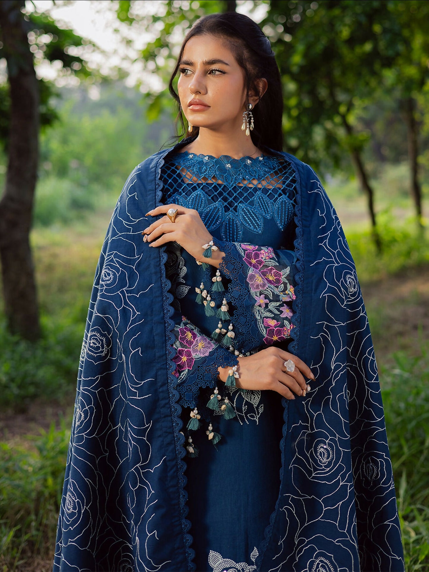 Parishay Winterwood Tales Khaddar Embroidered Unstitched 3-Piece Suit- WW - 12