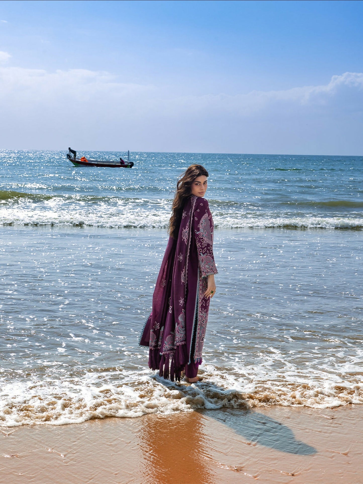 Mahnur Sirene Luxury Lawn'26 Embroidered Unstitched 3-Piece Suit-S-01