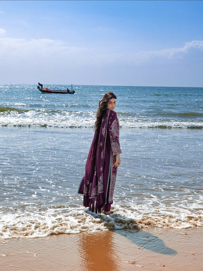 Mahnur Sirene Luxury Lawn'26 Embroidered Unstitched 3-Piece Suit-S-01