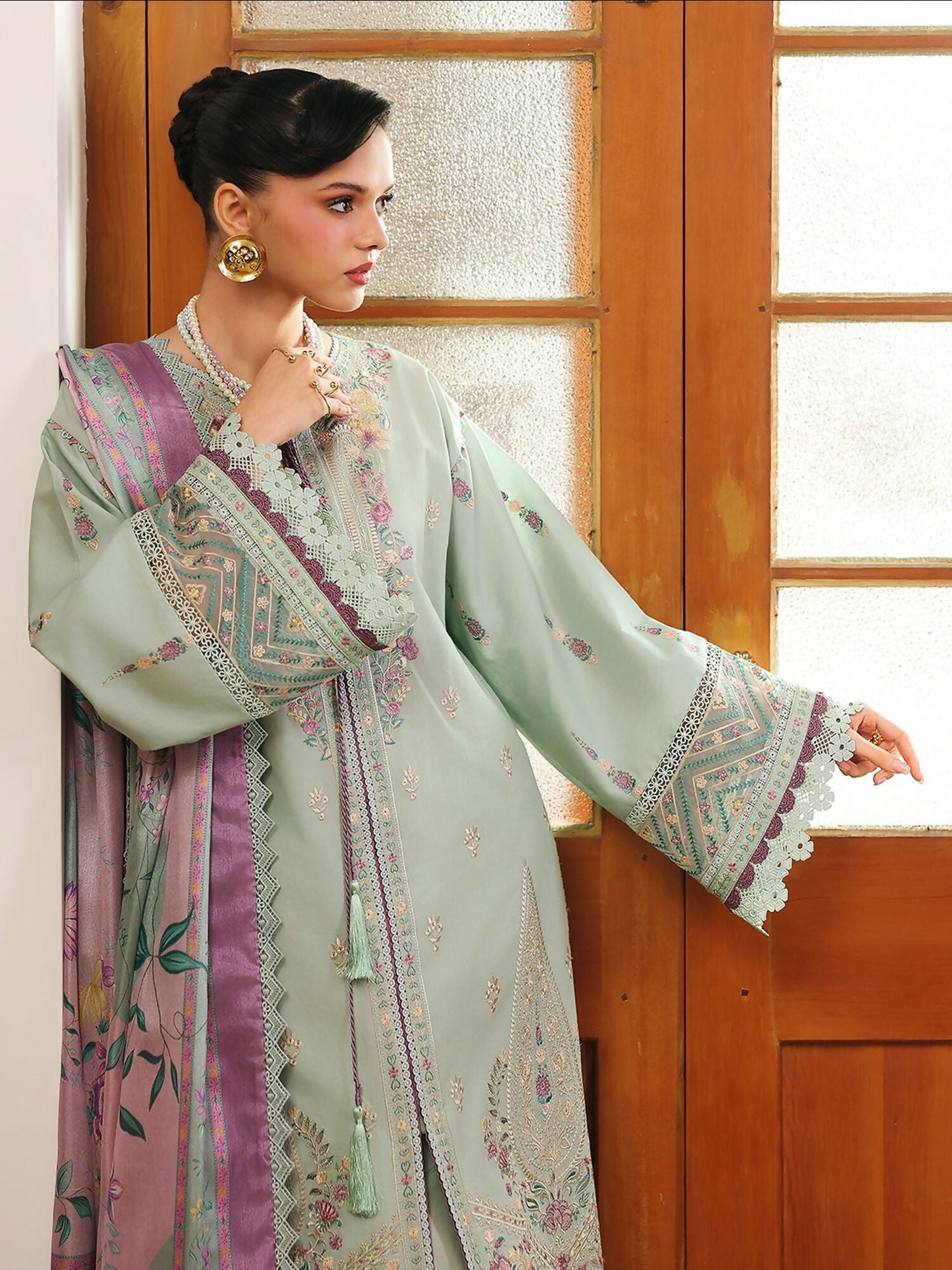 Binilyas Lumina Summer Lawn Embroidered Unstitched 3-Piece Suit-L77-A
