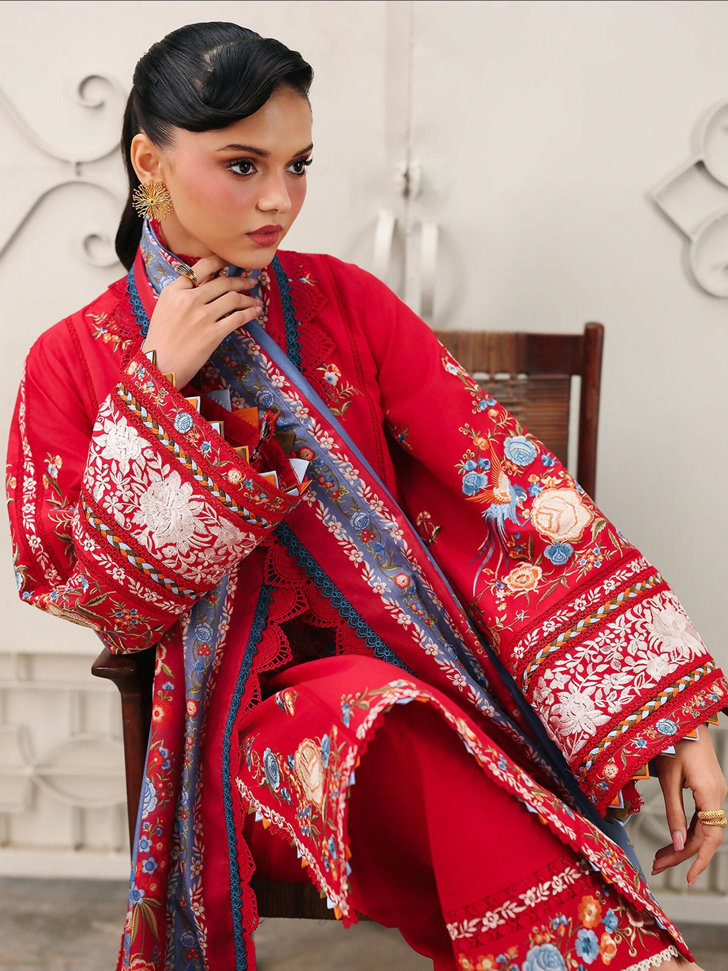 Binilyas Lumina Summer Lawn Embroidered Unstitched 3-Piece Suit-L73-B