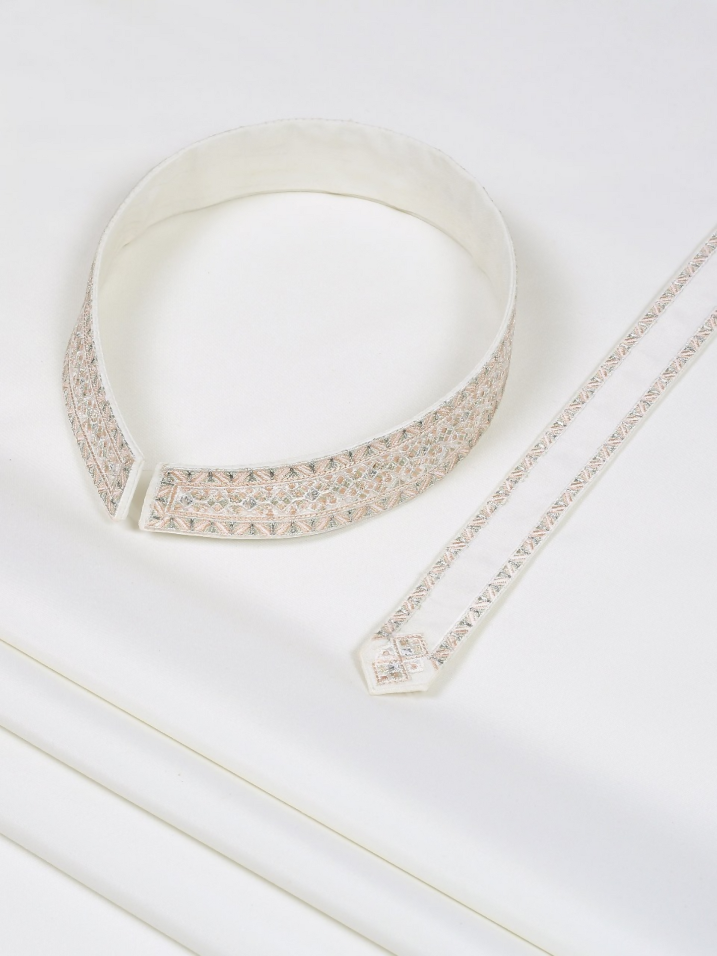 Fabrich Monochrome Edit-25 Wash & Wear Embroidered Unstitched Shalwar Kameez-Off-White