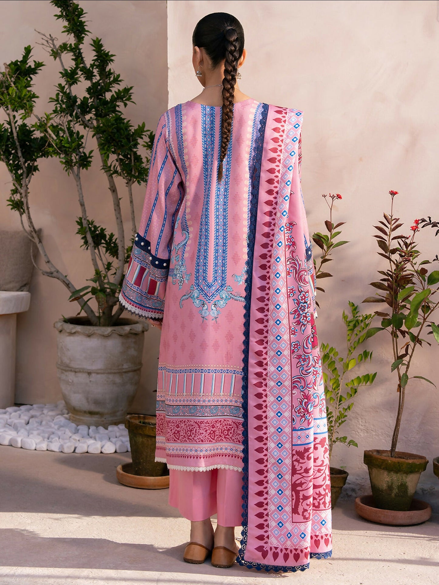 Binilyas Kotrai Embroidered Unstitched 3-Piece Suit-796 - A