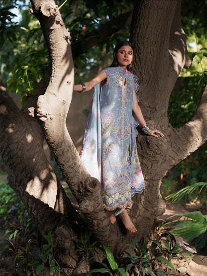 Binilyas Heritage Dore Summer'26 Lawn Embroidered Unstitched 3-Piece Suit-172-A