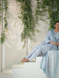 Mannat Clothing Summer-Sky Lawn Embroidered Stitched Suit-Celestial