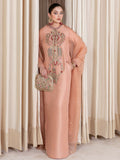 Hussain Rehar Moon In The Golden Cup Raw Silk Embellished Stitched 2-Piece Suit-Trinket