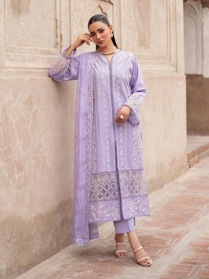 Panache Apparel Rang-e-Bahar Lawn Embroidered Stitched Suit-Zauar