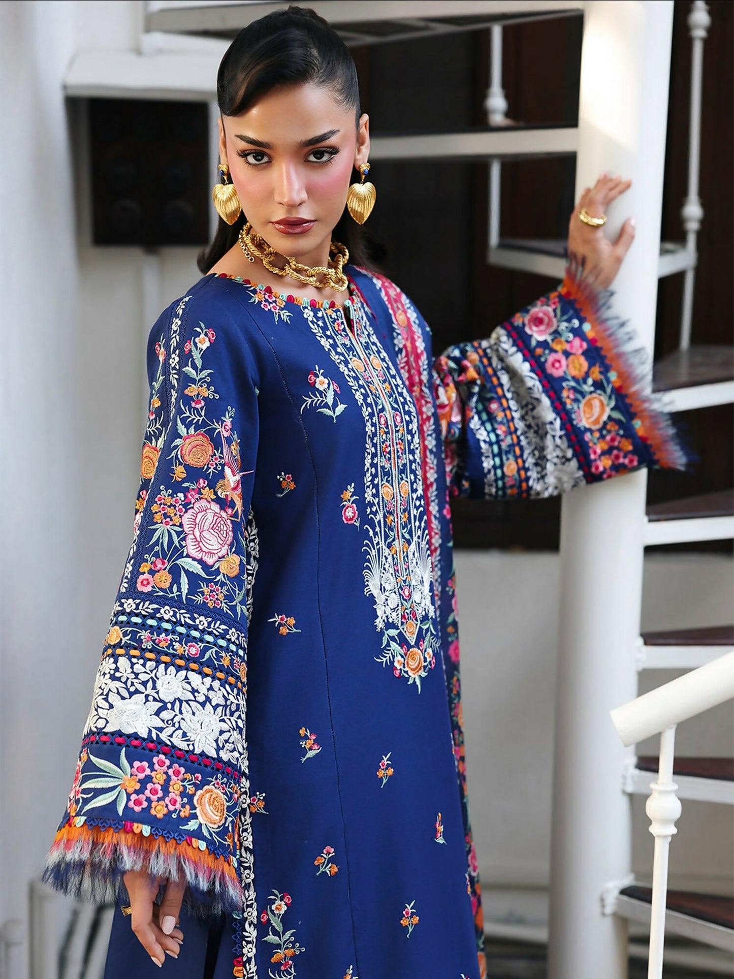 Binilyas Lumina Summer Lawn Embroidered Unstitched 3-Piece Suit-L73-A
