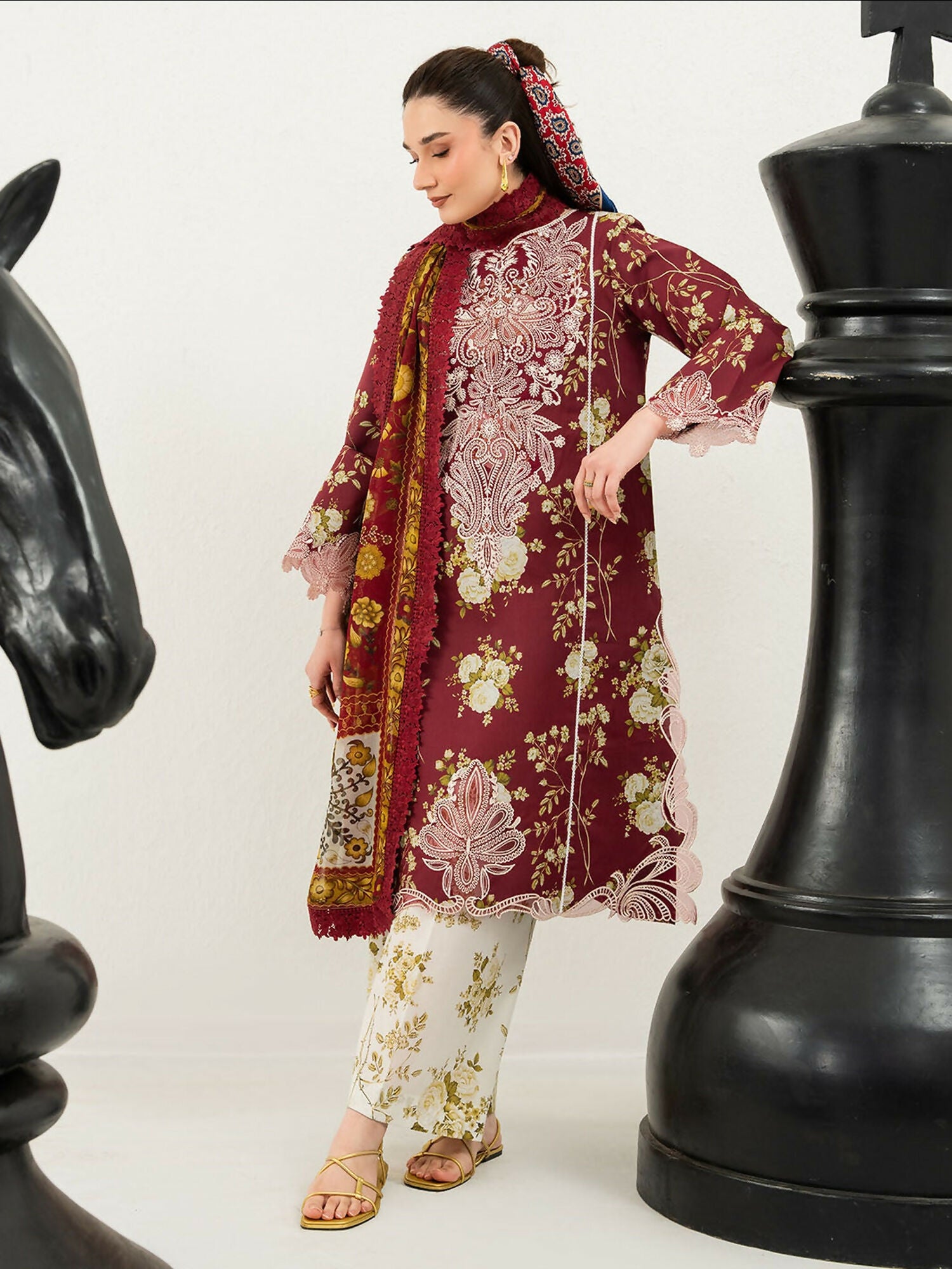 Mahnur Anaya Lawn Vol-1 Embroidered Stitched 3-Piece Suit-ANA-012