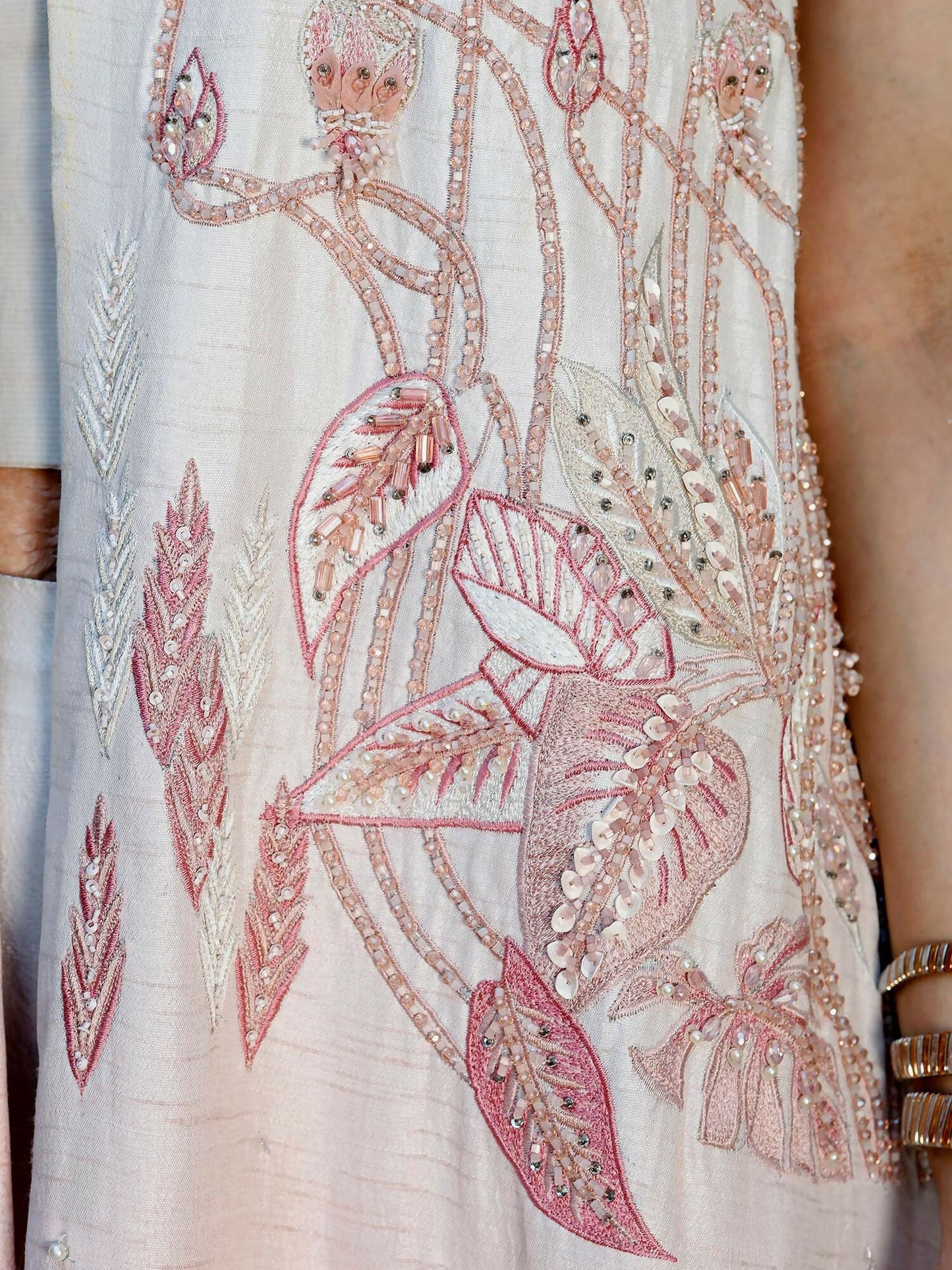 Shiza Hassan Nadia Luxury Pret Korean Raw Silk Embellished Jacket-Verve