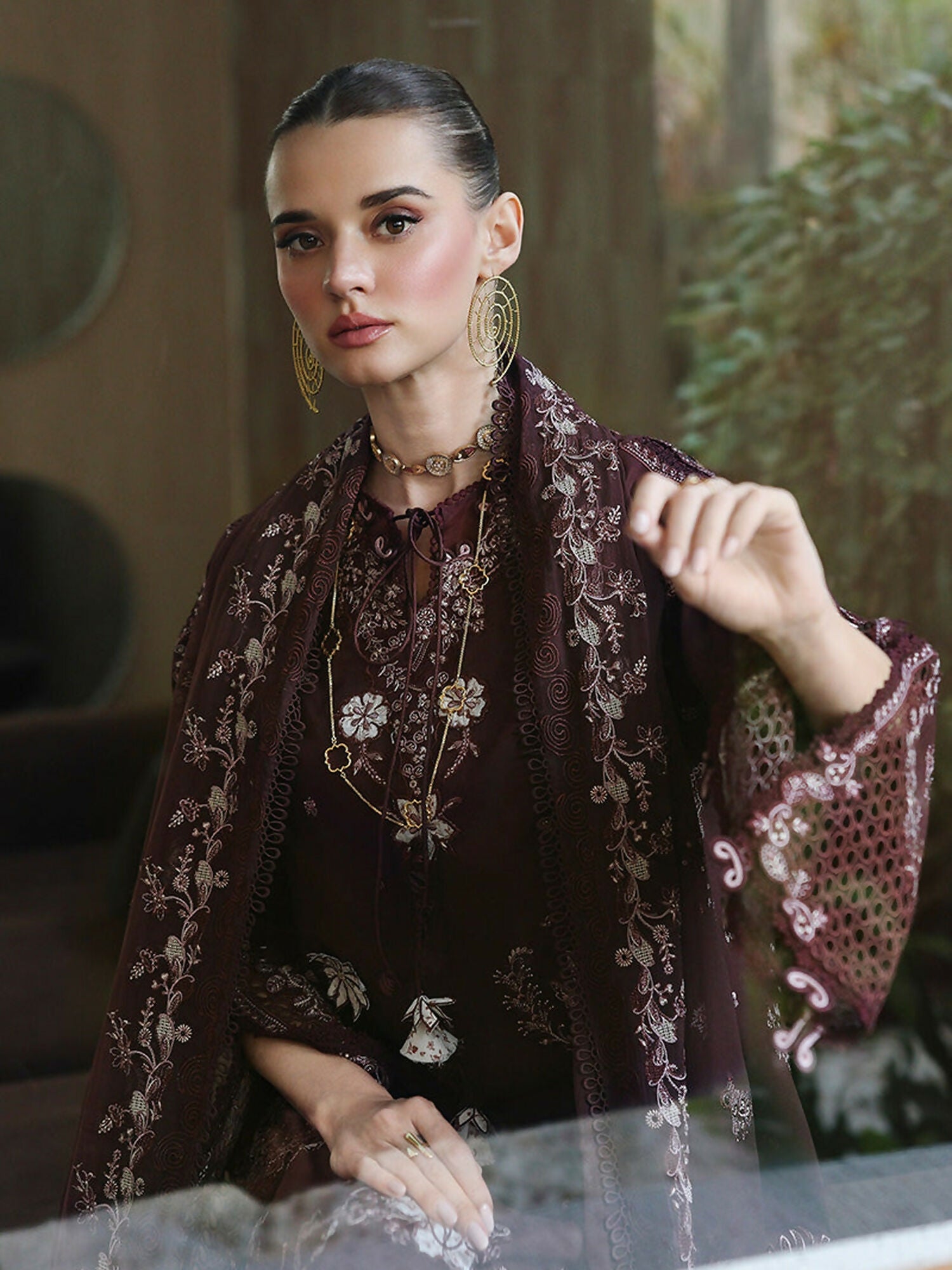 Qalamkar Chikankari Eid Edit'26 Lawn Embroidered Unstitched 3-Piece Suit-CM-01 Eshal
