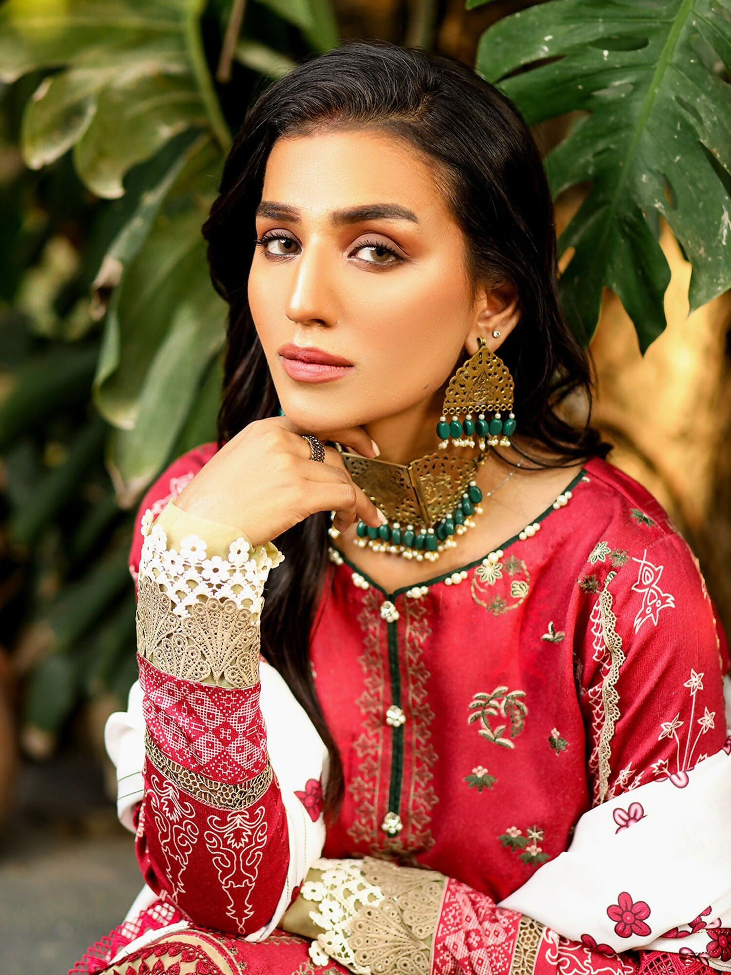 Binilyas Kotail Embroidered Unstitched 3-Piece Suit-766-B