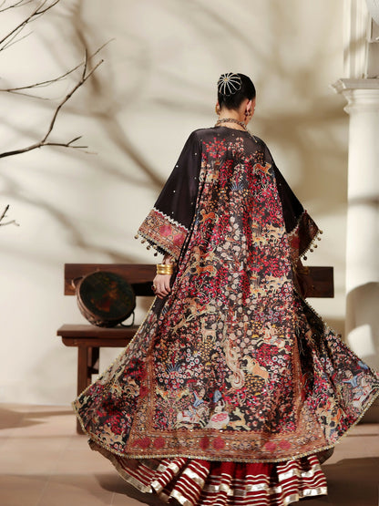 Shiza Hassan The Royal Affair Tusser Silk Embellished Pishwas-Eternal Empress