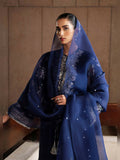 Hussain Rehar Luxury Pret Eid'24 Raw Silk Embellished Stitched 3-Piece Suit-Saxe
