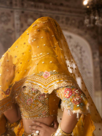 Shiza Hassan Shehnai Organza Embellished Stitched 3-Piece Suit-Camelia