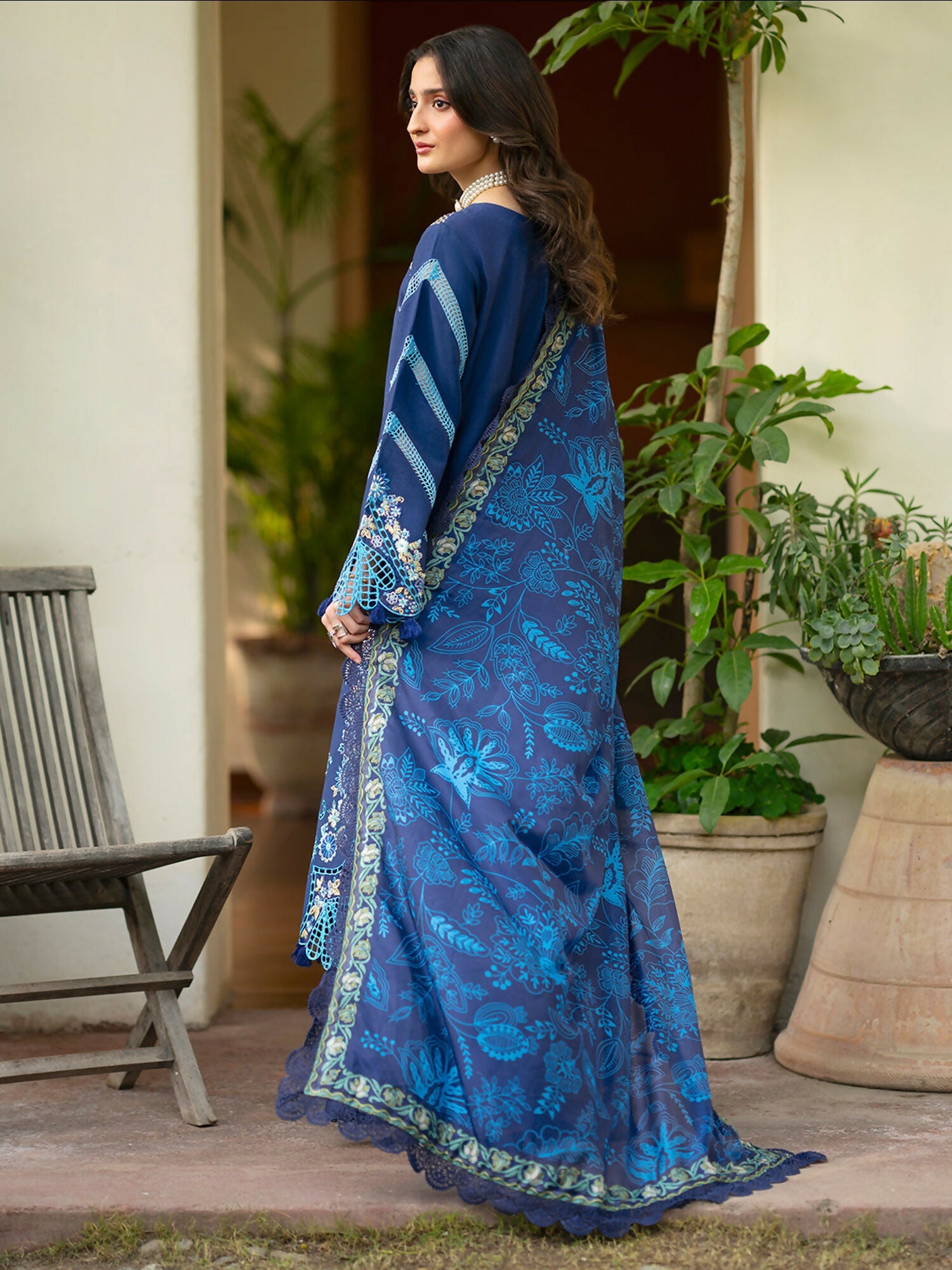 Mahnur Angan Lawn'26 Embroidered Stitched 3-Piece Suit-AN-002