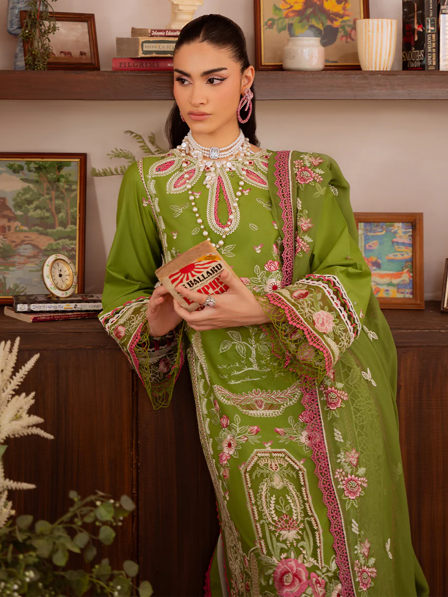 Mahnur Shanaya Lawn Embroidered Unstitched 3-Piece Suit-SN-11