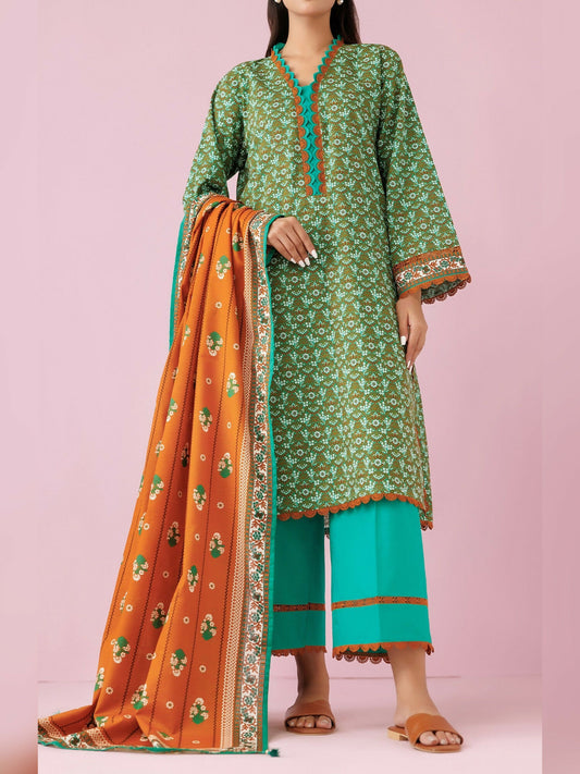 Orient Khaddar Printed Unstitched 3-Piece Suit-OTL-24-310