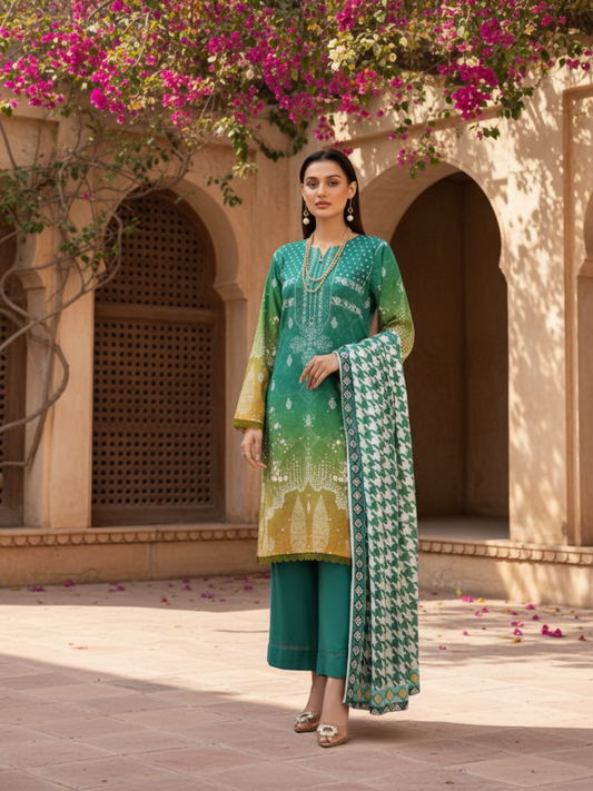 Motifz Linen Printed Unstitched 3-Piece Suit-04